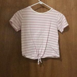 Pink and white striped shirt